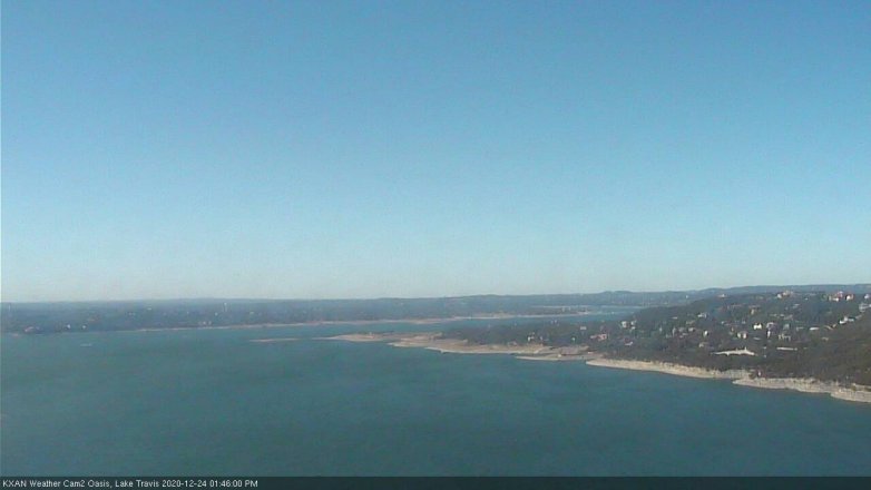 Lake Travis webcam, December 24, 2020 1:45 PM CT