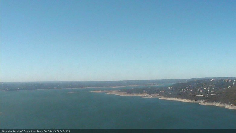 Lake Travis webcam, December 24, 2020 2:00 PM CT