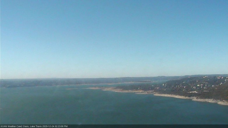 Lake Travis webcam, December 24, 2020 2:25 PM CT