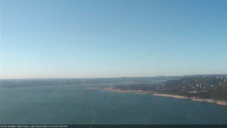 Lake Travis webcam, December 24, 2020 3:25 PM CT