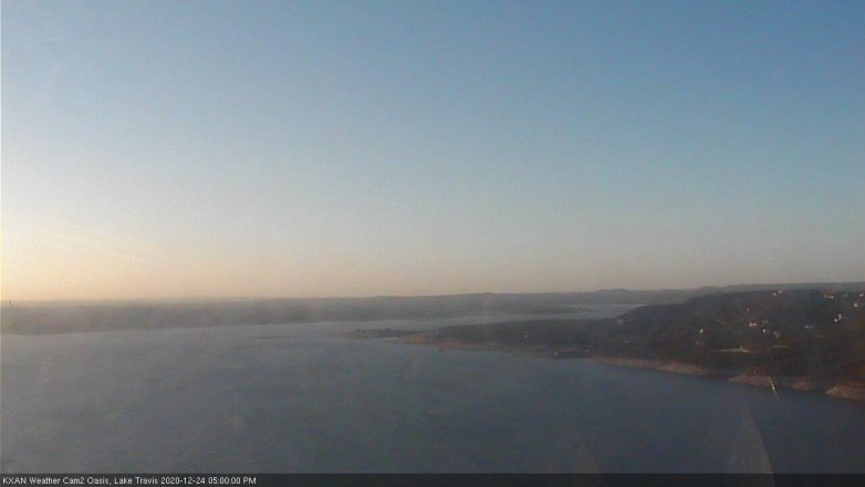 Lake Travis webcam, December 24, 2020 5:00 PM CT