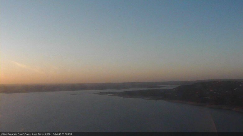 Lake Travis webcam, December 24, 2020 5:25 PM CT