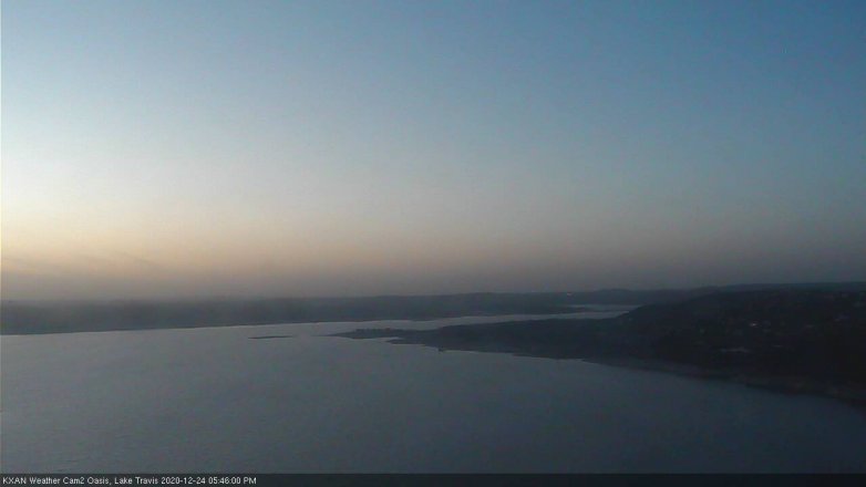 Lake Travis webcam, December 24, 2020 5:45 PM CT