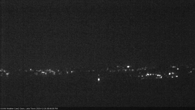 Lake Travis webcam, December 24, 2020 6:45 PM CT