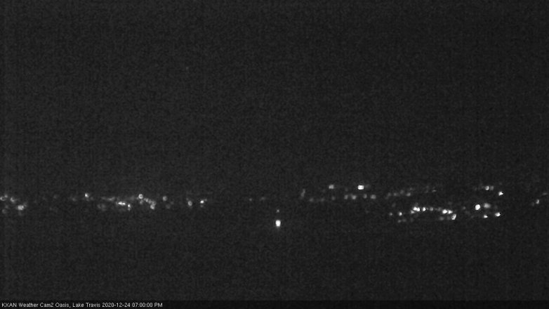 Lake Travis webcam, December 24, 2020 7:00 PM CT