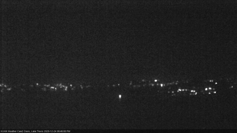 Lake Travis webcam, December 24, 2020 8:45 PM CT