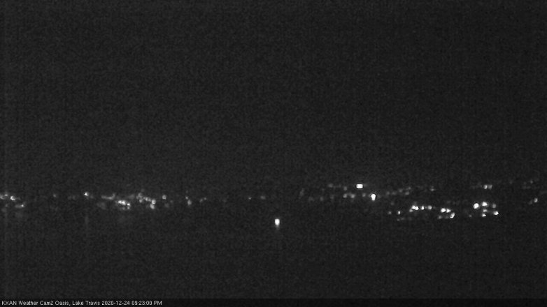 Lake Travis webcam, December 24, 2020 9:25 PM CT
