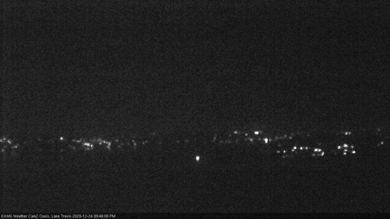 Lake Travis webcam, December 24, 2020 9:45 PM CT