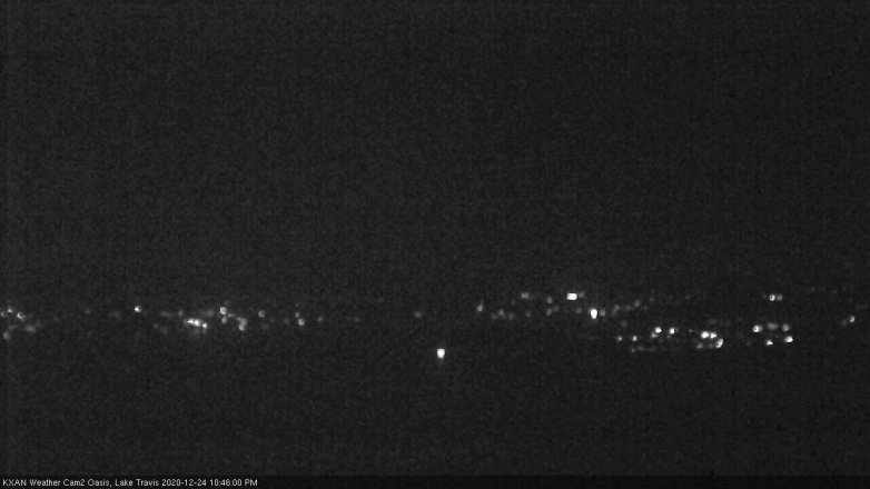 Lake Travis webcam, December 24, 2020 10:45 PM CT