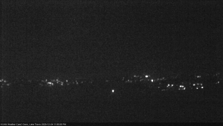 Lake Travis webcam, December 24, 2020 11:00 PM CT