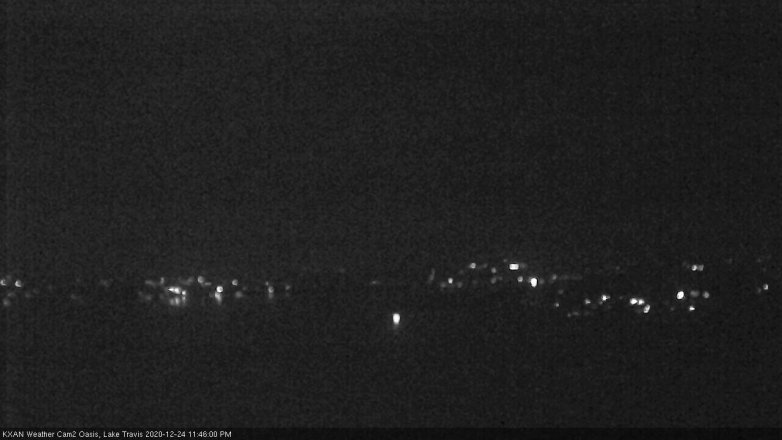 Lake Travis webcam, December 24, 2020 11:45 PM CT