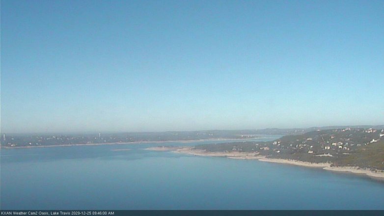 Lake Travis webcam, December 25, 2020 9:45 AM CT