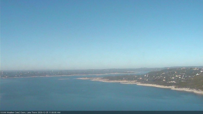 Lake Travis webcam, December 25, 2020 11:00 AM CT