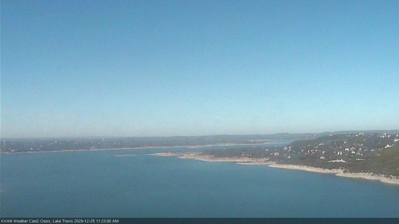 Lake Travis webcam, December 25, 2020 11:25 AM CT