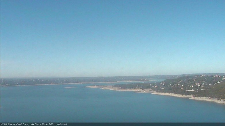 Lake Travis webcam, December 25, 2020 11:45 AM CT