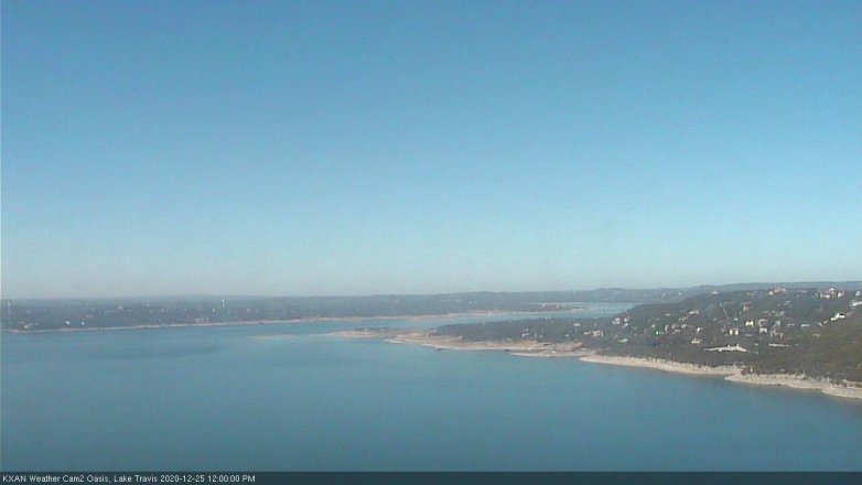 Lake Travis webcam, December 25, 2020 12:00 PM CT