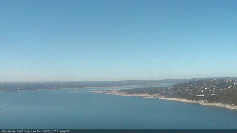 Lake Travis webcam, December 25, 2020 1:00 PM CT