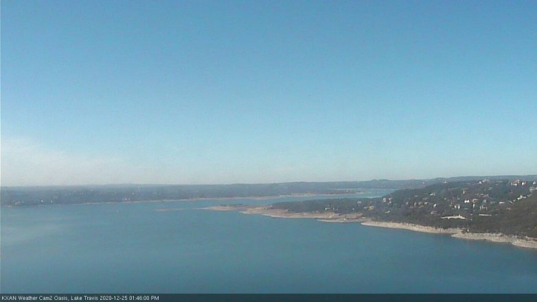 Lake Travis webcam, December 25, 2020 1:45 PM CT