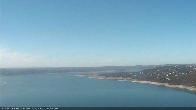 Lake Travis webcam, December 25, 2020 2:00 PM CT