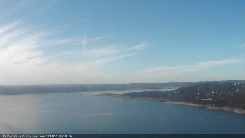 Lake Travis webcam, December 25, 2020 3:25 PM CT