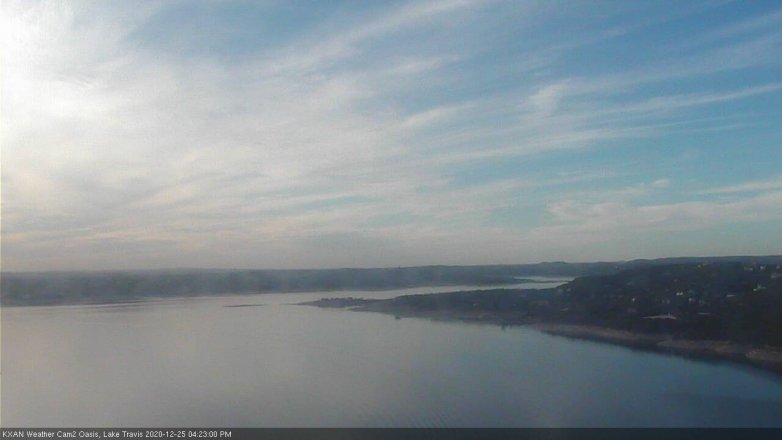 Lake Travis webcam, December 25, 2020 4:25 PM CT