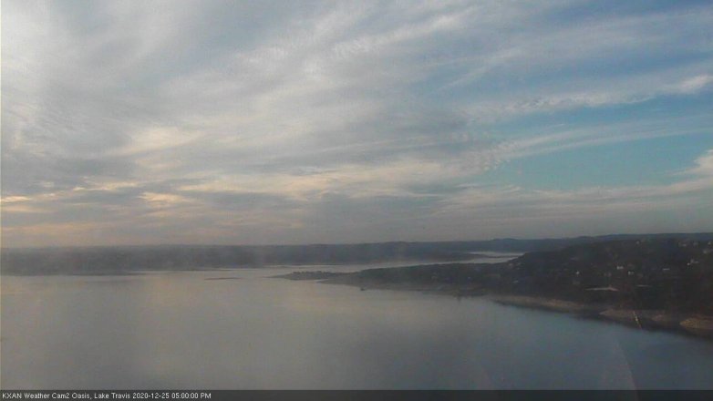 Lake Travis webcam, December 25, 2020 5:00 PM CT