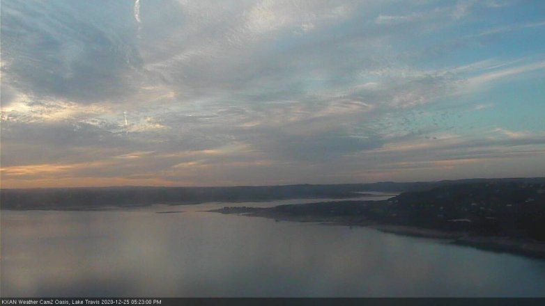 Lake Travis webcam, December 25, 2020 5:25 PM CT