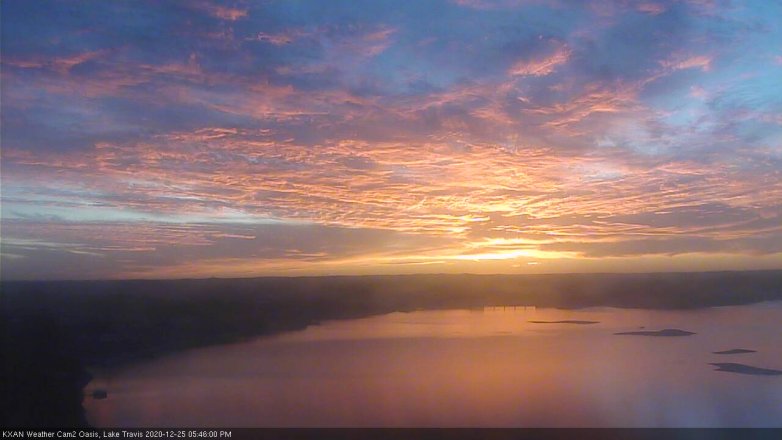 Lake Travis webcam, December 25, 2020 5:45 PM CT