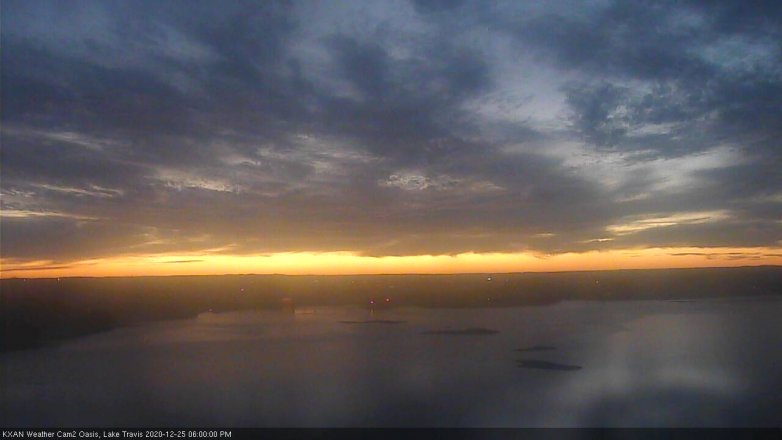 Lake Travis webcam, December 25, 2020 6:00 PM CT