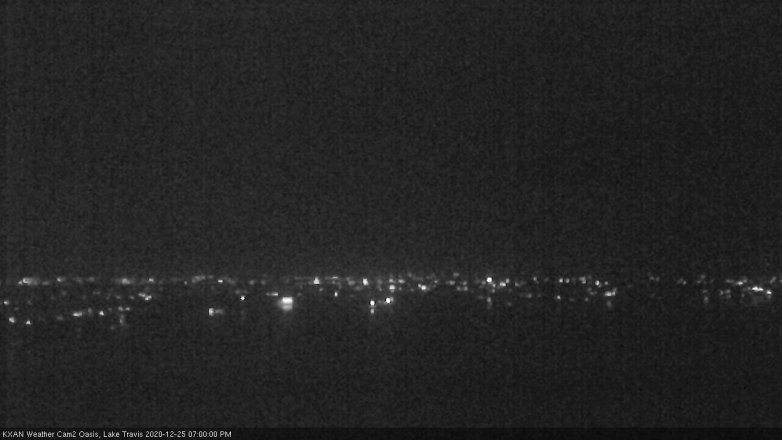 Lake Travis webcam, December 25, 2020 7:00 PM CT
