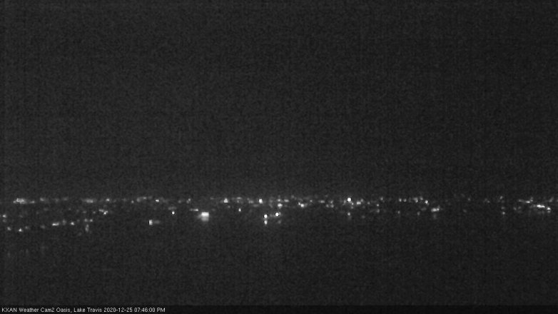 Lake Travis webcam, December 25, 2020 7:45 PM CT