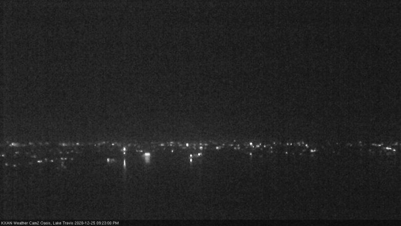 Lake Travis webcam, December 25, 2020 9:25 PM CT