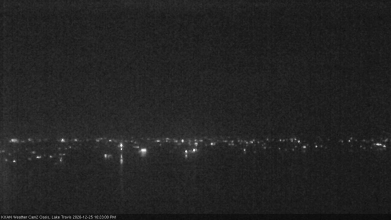Lake Travis webcam, December 25, 2020 10:25 PM CT