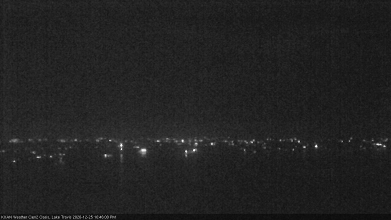 Lake Travis webcam, December 25, 2020 10:45 PM CT