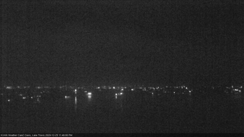 Lake Travis webcam, December 25, 2020 11:45 PM CT