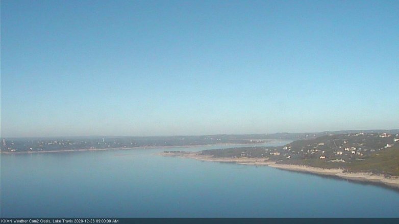 Lake Travis webcam, December 26, 2020 9:00 AM CT
