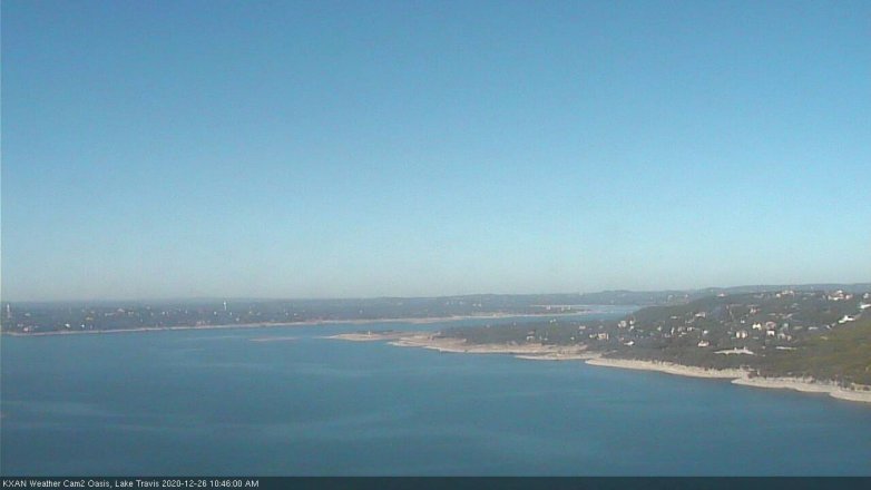 Lake Travis webcam, December 26, 2020 10:45 AM CT