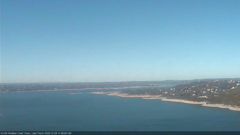 Lake Travis webcam, December 26, 2020 11:45 AM CT