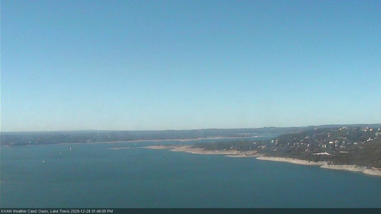 Lake Travis webcam, December 26, 2020 1:45 PM CT