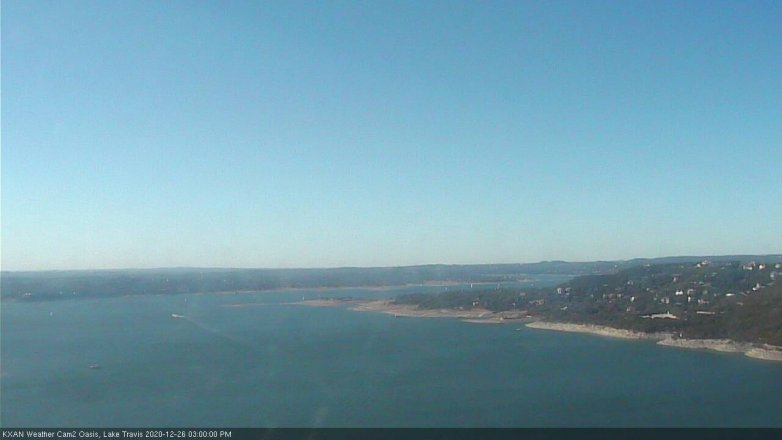 Lake Travis webcam, December 26, 2020 3:00 PM CT