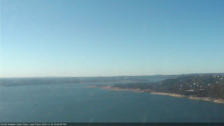 Lake Travis webcam, December 26, 2020 3:45 PM CT