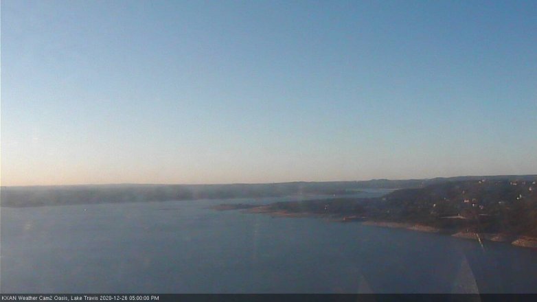 Lake Travis webcam, December 26, 2020 5:00 PM CT