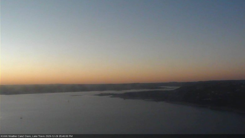 Lake Travis webcam, December 26, 2020 5:45 PM CT