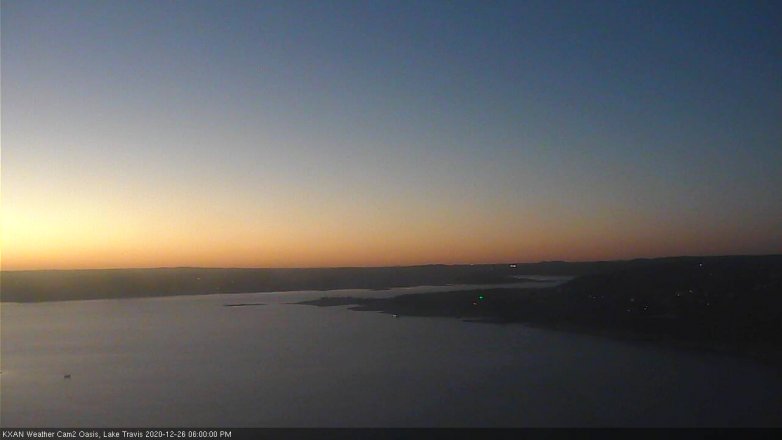 Lake Travis webcam, December 26, 2020 6:00 PM CT