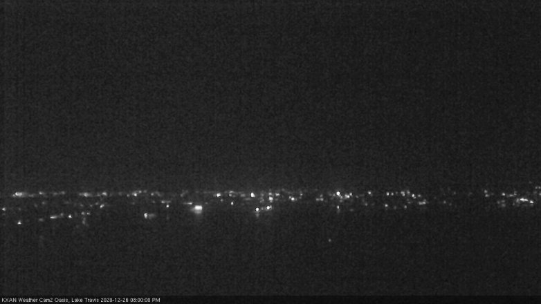 Lake Travis webcam, December 26, 2020 8:00 PM CT