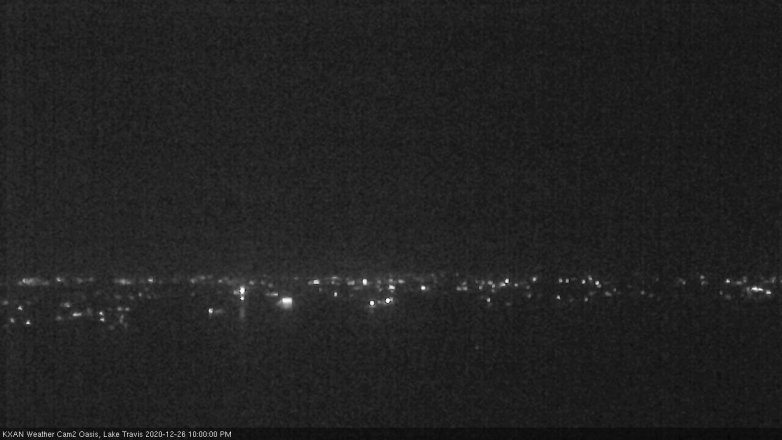 Lake Travis webcam, December 26, 2020 10:00 PM CT