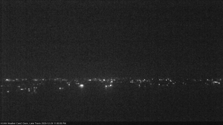 Lake Travis webcam, December 26, 2020 11:00 PM CT