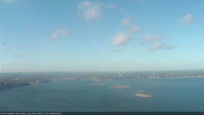 Lake Travis webcam, December 27, 2020 9:45 AM CT