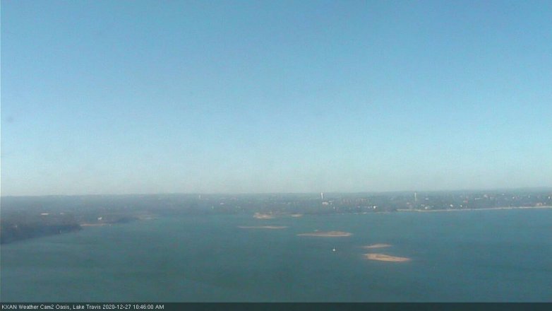 Lake Travis webcam, December 27, 2020 10:45 AM CT