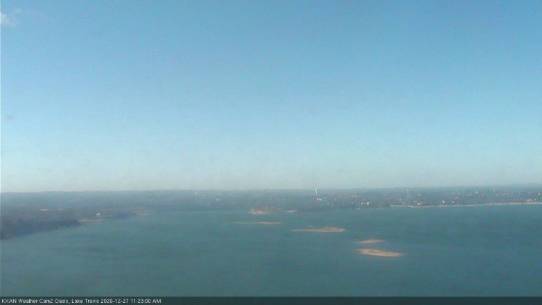 Lake Travis webcam, December 27, 2020 11:25 AM CT